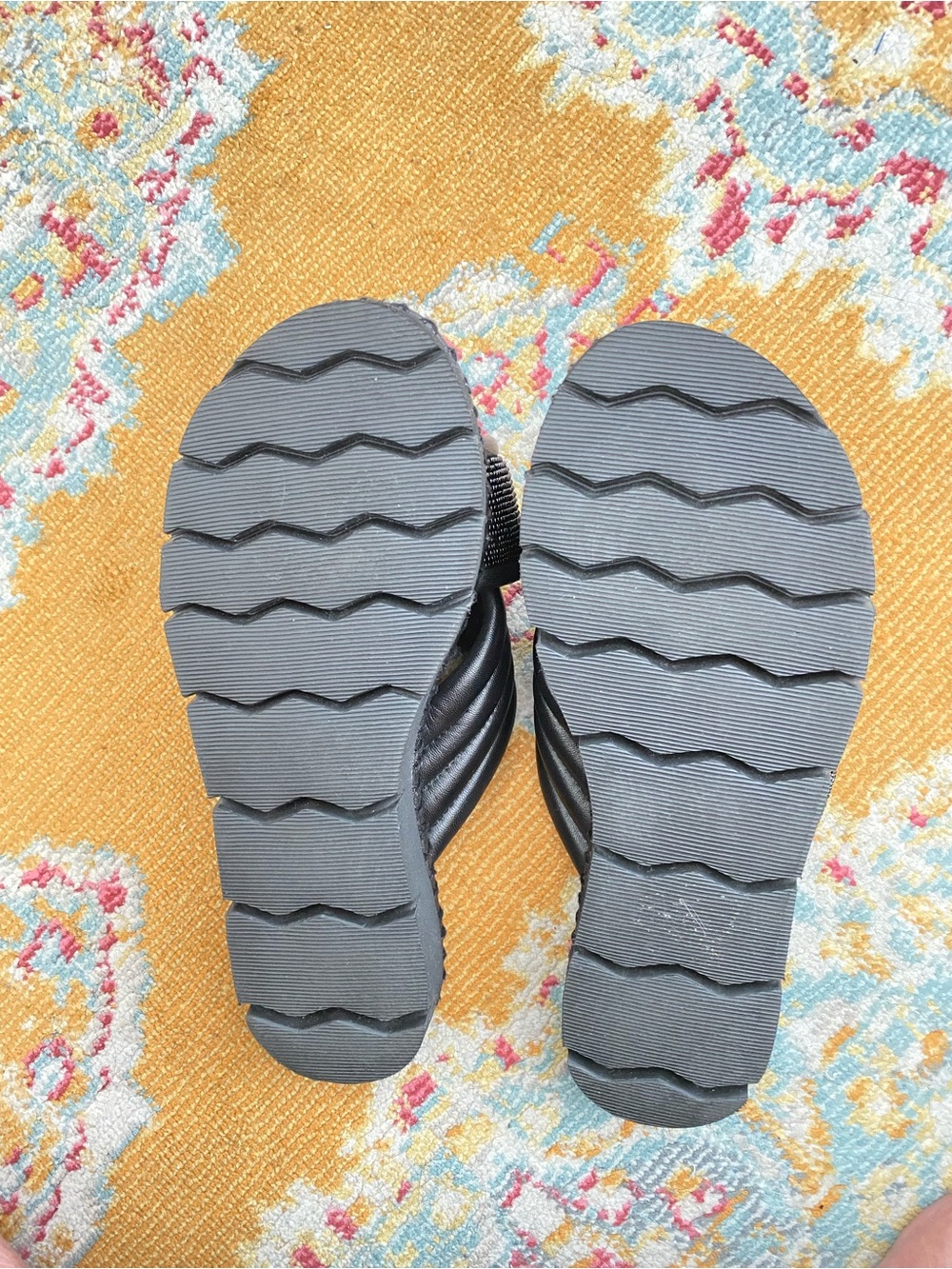Rue de la Lune F*CK OFF Beaded Leather Sandals Size 7 View 3